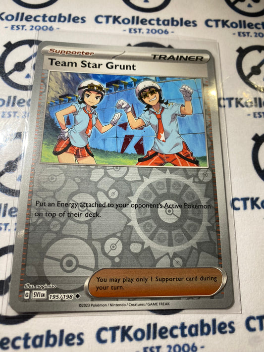 Team Star Grunt Reverse Holo #195/198 2023 Scarlet & Violet Pokémon TCG