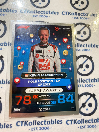 2023 Topps Turbo Attax F1 -Foil Kevin Magnussen (2022 Topps Awards) #303