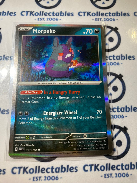 Morpeko Holo Rare #121/182 2023 Scarlet & Violet Paradox Rift Pokémon TCG