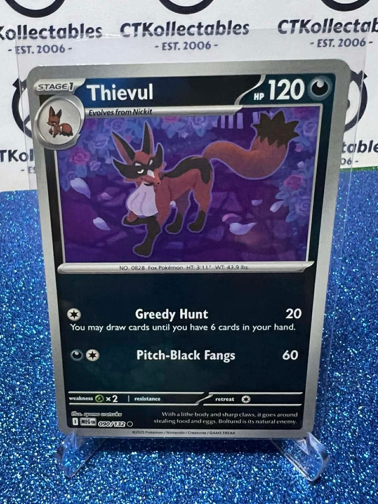 Thievul Reverse Holo #090/132 Mega Evolution Pokemon