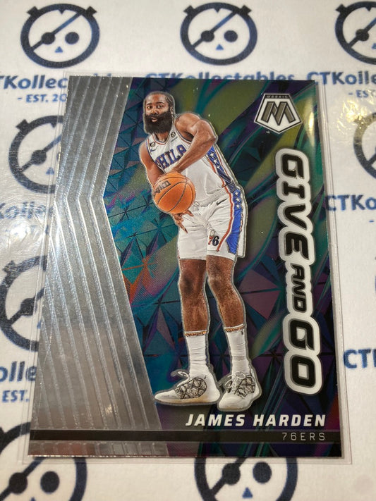 2022-23 Panini NBA Mosaic James Harden Give & Go #14 76ers