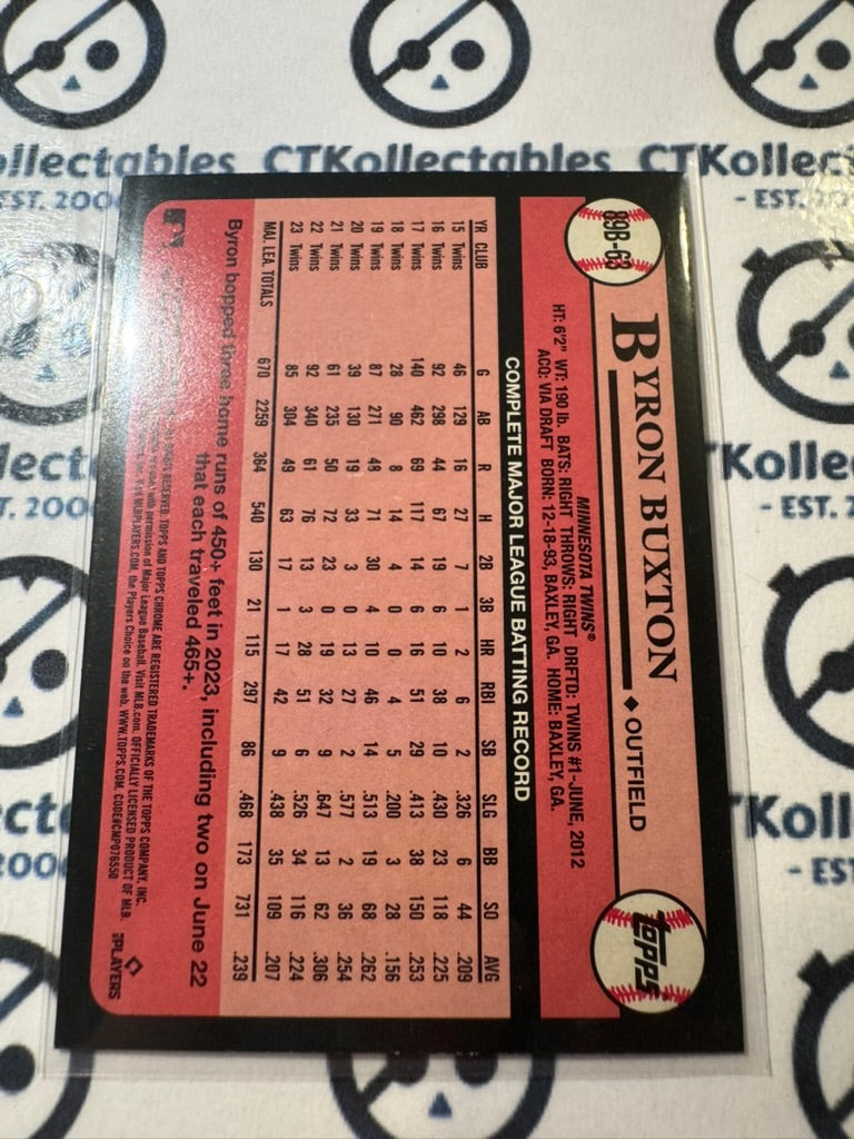 2024 Topps Series 1 Baseball #89B-63 Byron Buxton Silver Crackle '89 Topps'