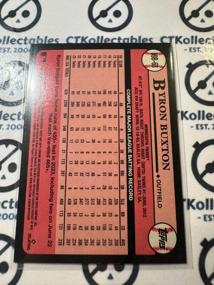 2024 Topps Series 1 Baseball #89B-63 Byron Buxton Silver Crackle '89 Topps'