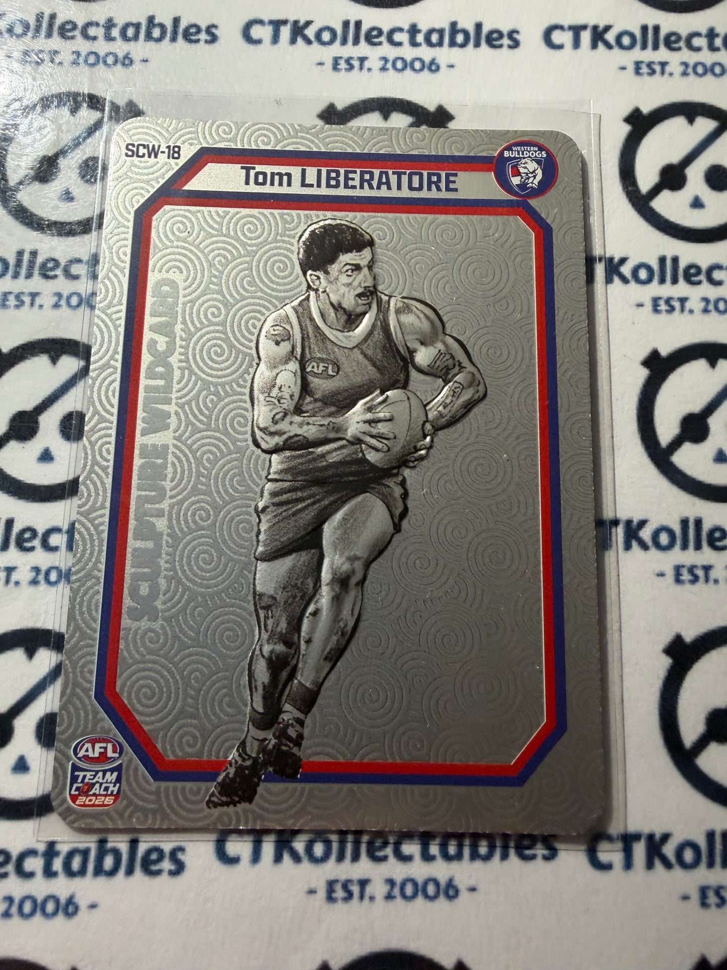 2026 Teamcoach AFL Sculpture Wildcard Tom Liberatore SCW-18 Bulldogs