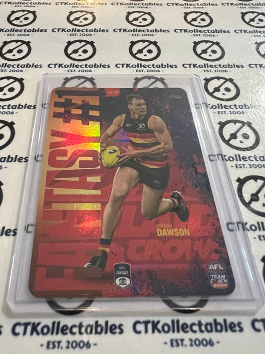 2024 AFL Teamcoach Fantasy #1 Jordan Dawson AF-01 Crows