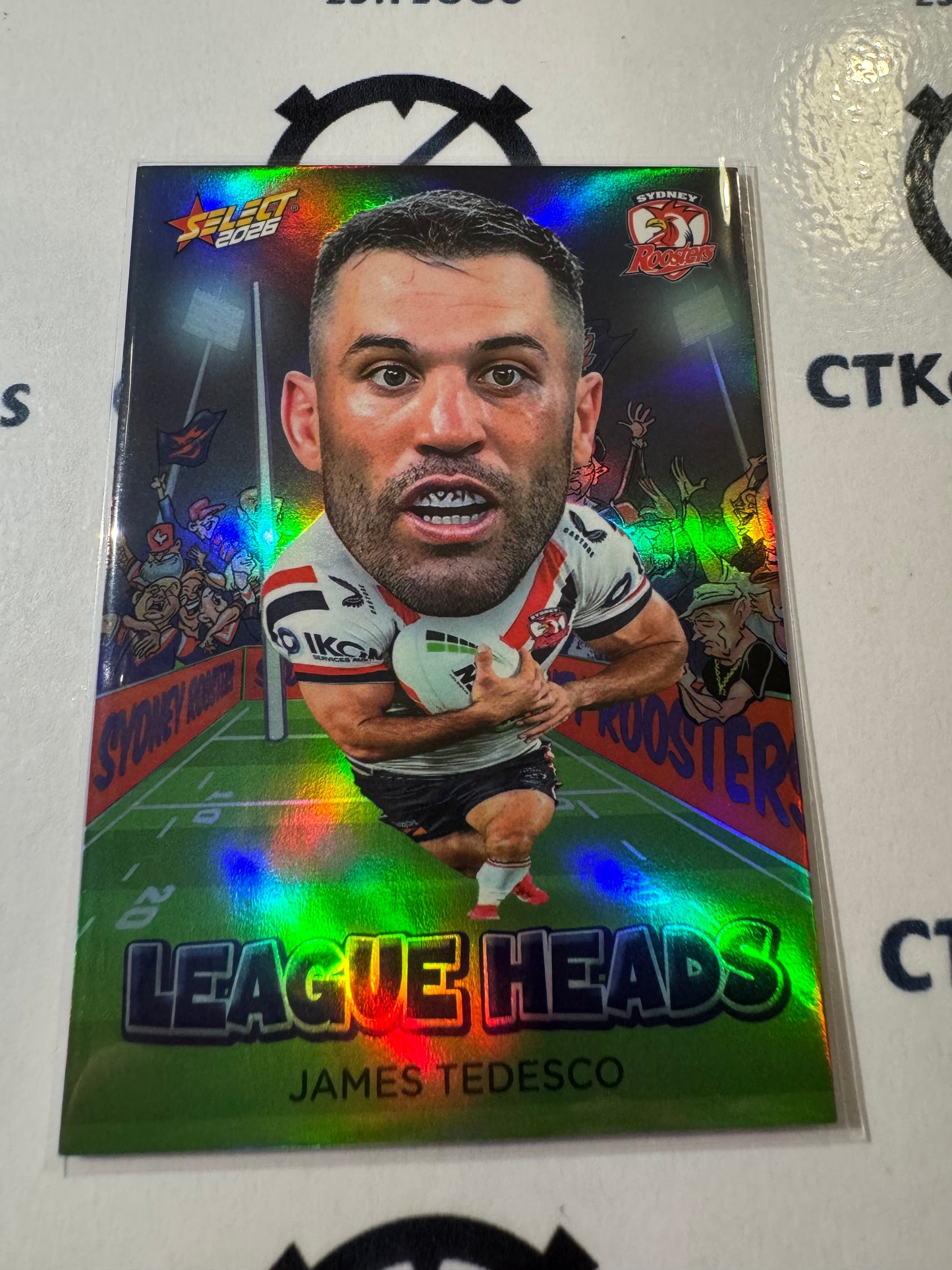 2026 Select NRL League Heroes League Heads #LH117 James Tedesco Roosters