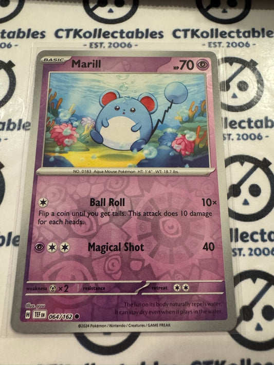 Marill Reverse Holo Scarlet & Violet Temporal Forces # 064/162 Pokemon