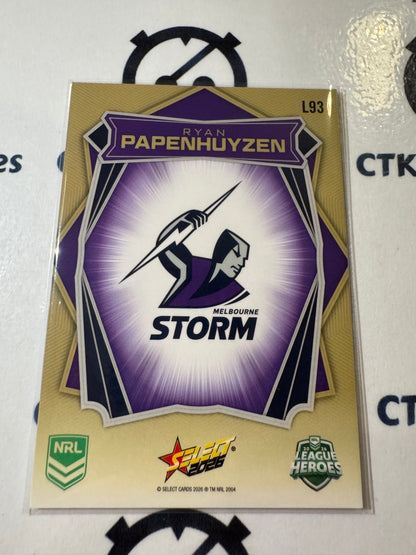 2026 Select NRL League Heroes Luminous Base #L93 Ryan Papenhuzen Storm