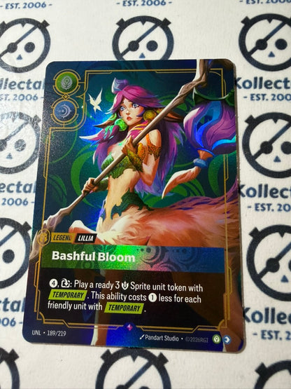 Lillia Bashful Bloom Foil 189/219 Unleashed Riftbound League of Legends
