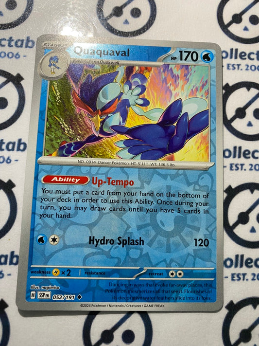 Quaquaval Reverse Holo #052/191 Surging Sparks Pokémon TCG 2024