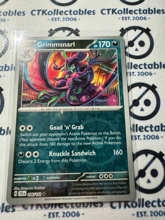 Grimmsnarl Reverse Holo #096/142 Stellar Crown Scarlet & Violet Pokemon