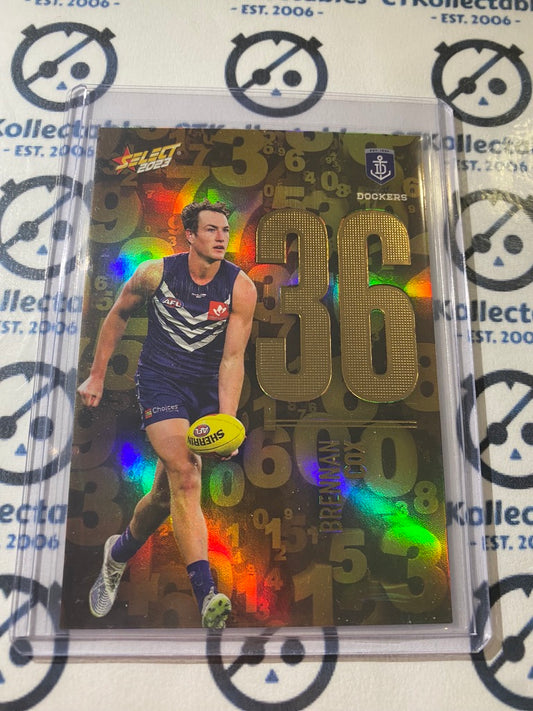 2023 AFL Footy Stars NUMBERS Brennan Cox N71 #144/255 Dockers