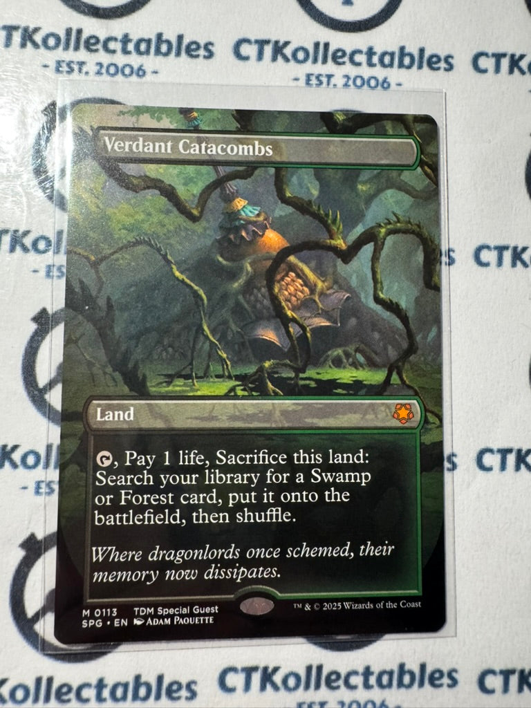 MTG Tarkir Dragonstorm Special Guests 0113 Verdant Catacombs BORDERLESS M