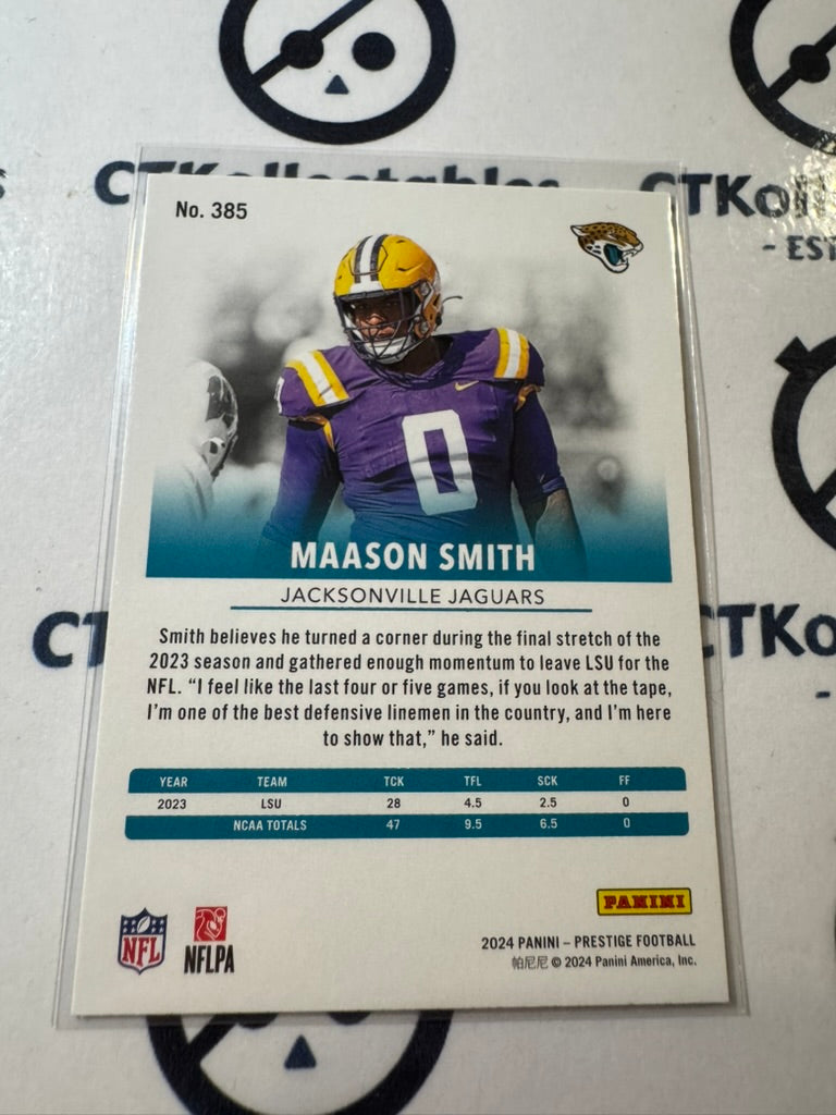 2024 NFL Prestige Rookie Card #385 Maason Smith Jacksonville Jaguars