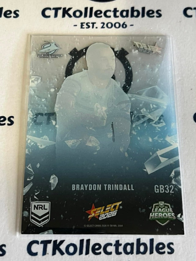 2026 Select NRL League Heroes Game Breakers #GB32 Braydon Trindall Sharks