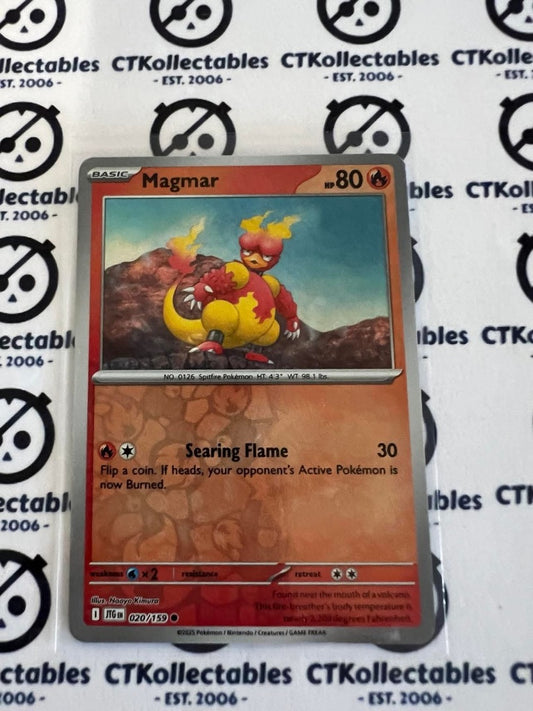 Magmar Reverse Holo #020/159 Journey Together Pokemon Card TCG