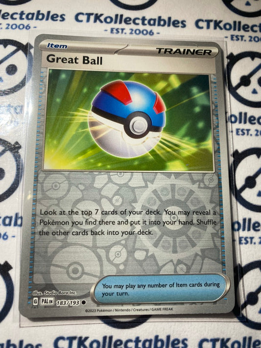 Great Ball Trainer Reverse Holo #183/193 2023 Paldea Evolved Pokemon Card