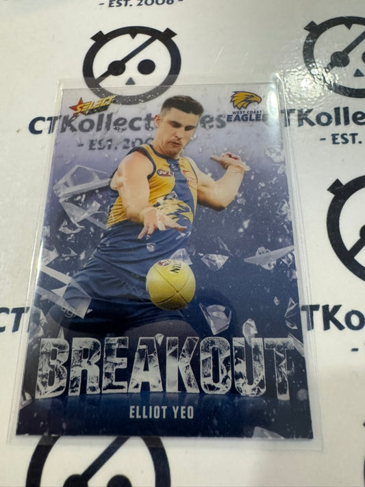 2025 AFL Footy Stars Breakout Elliot Yeo #B85 Eagles