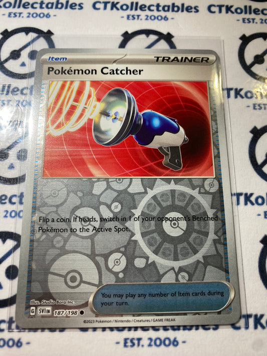 Pokemon Catcher Reverse Holo #187/198 2023 Scarlet & Violet Pokémon TCG