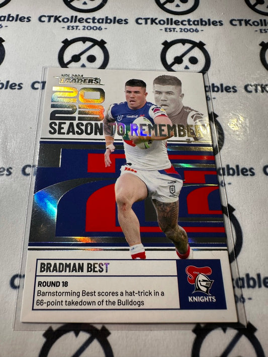 2024 TLA NRL Traders Season To Remember - Bradman Best SR25/51 Knights