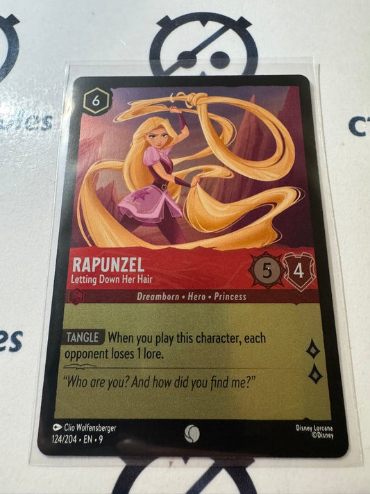 Disney Lorcana Fabled COLD FOIL 124/204 Rapunzel Letting Down Her Hair C