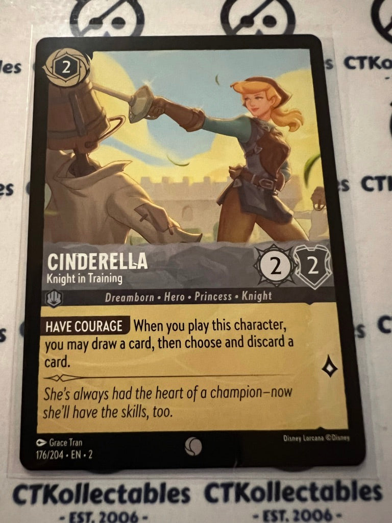 2024 Disney Lorcana Floodborn Non-Foil #176 Cinderella Knight in Training Common