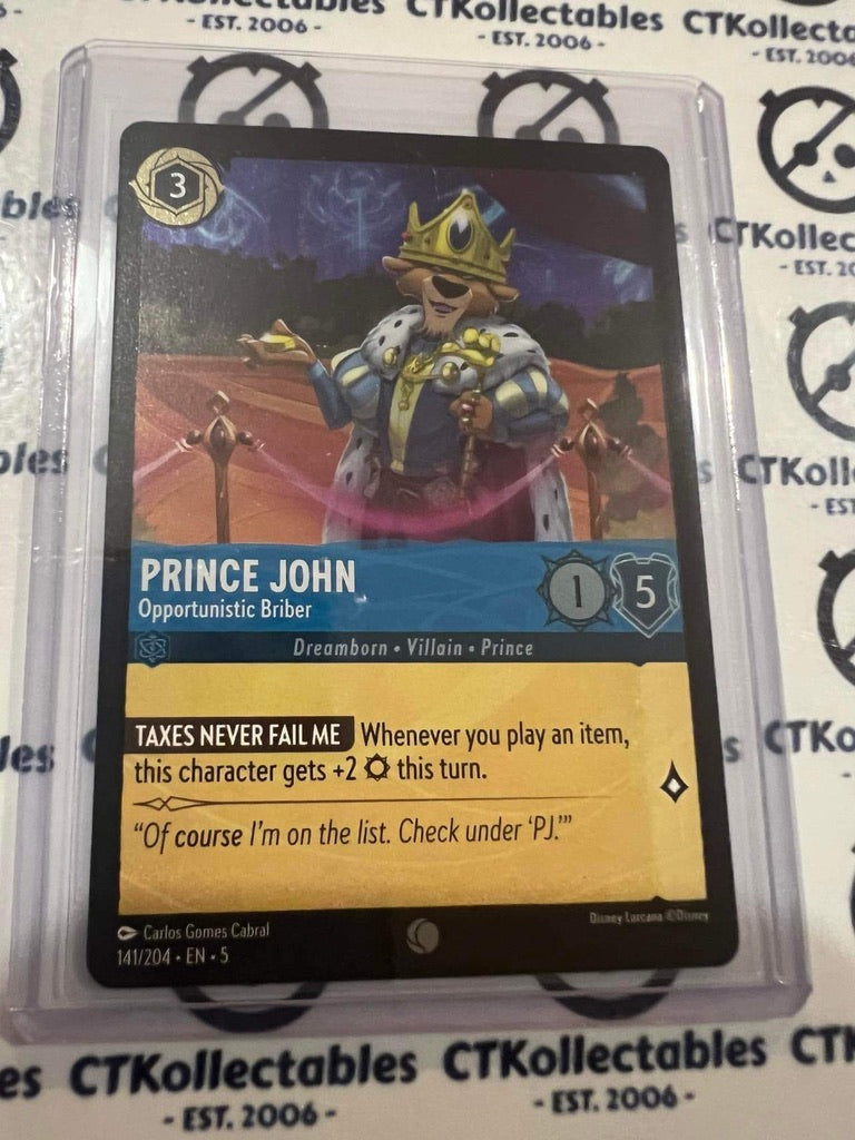 2024 Disney Lorcana Shimmering Skies COLD Foil Prince John 141/204