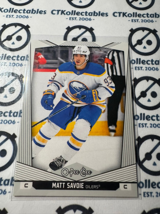 2024-25 O-Pee-Chee Hockey Rookie Card #224 Matt Savoie Buffalo Sabres