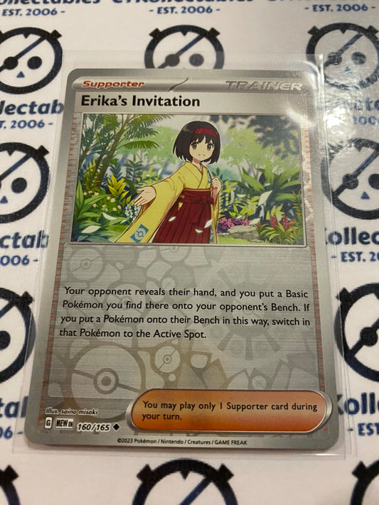 Erika's Invitation Reverse Holo #160/165 Scarlet & Violet 151 Pokemon Card
