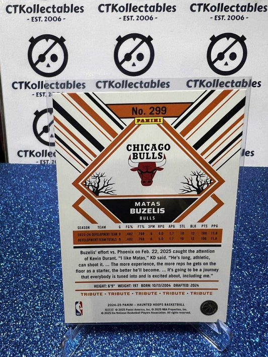 2024-25 Panini NBA HAUNTED HOOPS Orange Tribute #299 Matas Buzelis Chicago Bulls