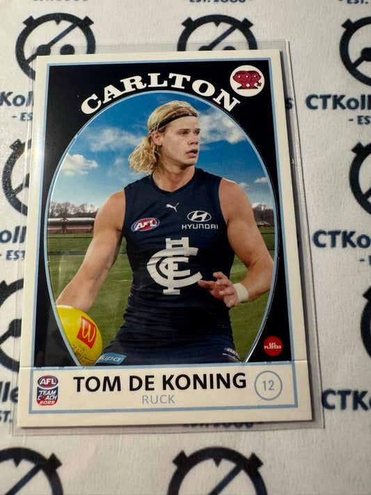 2025 AFL Teamcoach Tom De Koning Scanlens die cut #12 Blues