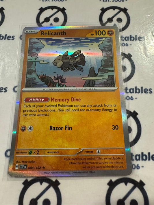 Relicanth Holo Rare Scarlet & Violet Temporal Forces # 084/162 Pokemon