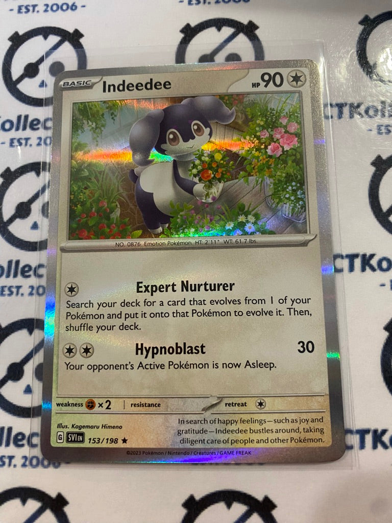 Indeedee Holo Rare #153/198 2023 Scarlet & Violet Pokémon TCG