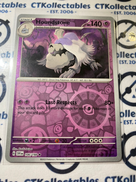 Houndstone Reverse Holo #106/198 2023 Scarlet & Violet Pokémon TCG