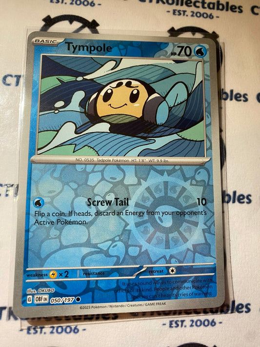 Tympole Reverse Holo #050/197 2023 Obsidian Flames Pokemon Card