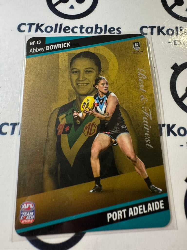 2024 AFLW Teamcoach Best & Fairest GOLD #BF-13 Abbey Dowrick Power