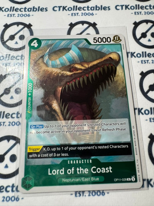One Piece TCG Lord of the Coast OP11-028 R FOIL A Fist of Divine speed NM/M
