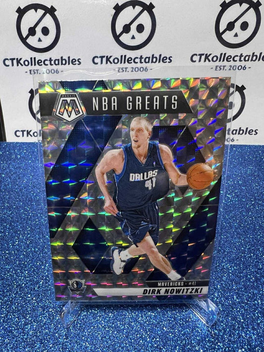 2024-25 Panini Mosaic NBA Greats Silver Mosaic Prizm #295 Dirk Nowitzki Mavs