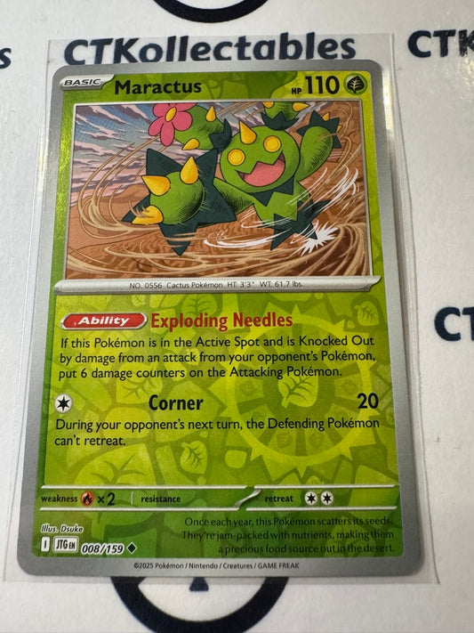 Maractus Reverse Holo #008/159 Journey Together Pokemon Card TCG