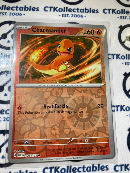 Charmander Reverse Holo #026/197 2023 Obsidian Flames Pokemon Card