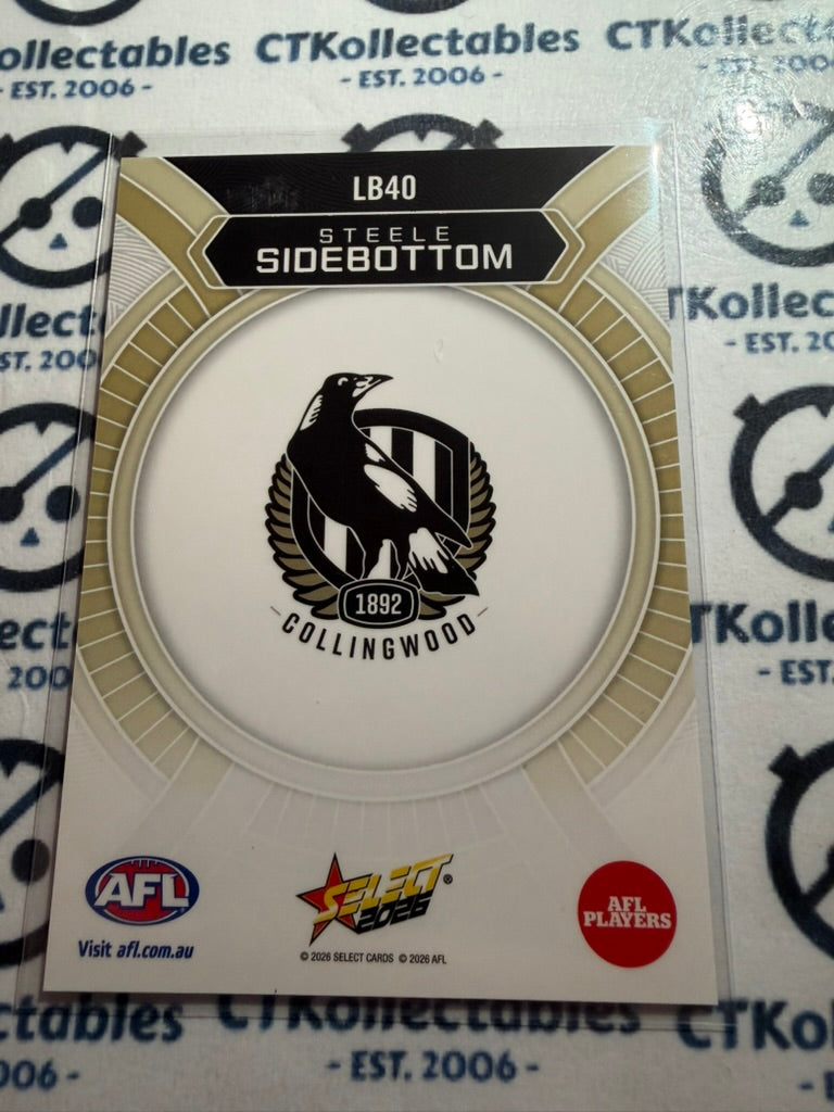 2026 Select AFL Footy Stars Luminous LB40 Steele Sidebottom Magpies