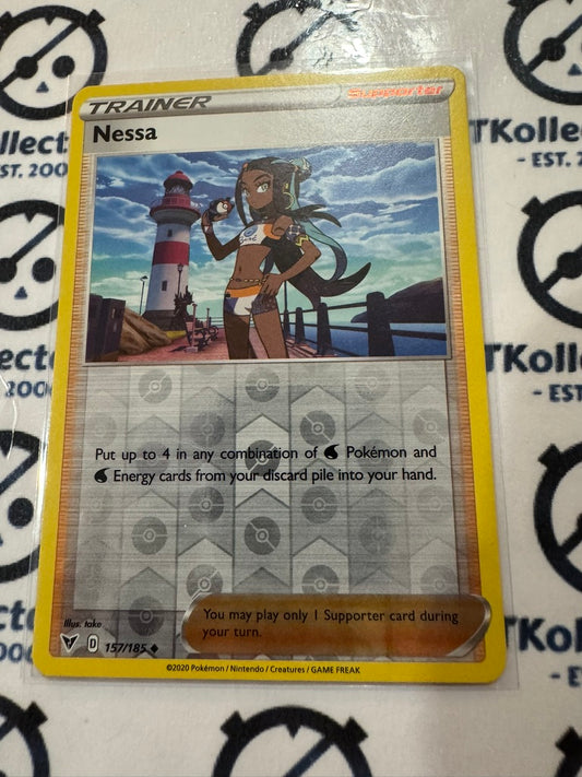 Nessa 157/185 Reverse Holo Pokemon Card Vivid Voltage