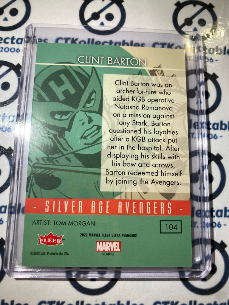 2022 Fleer Ultra Avengers Silver Age Avengers "Clint Barton" #104