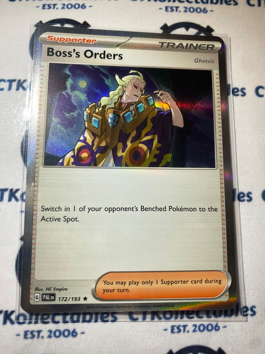Boss' Orders Holo Rare #172/193 2023 Paldea Evolved Pokemon Card