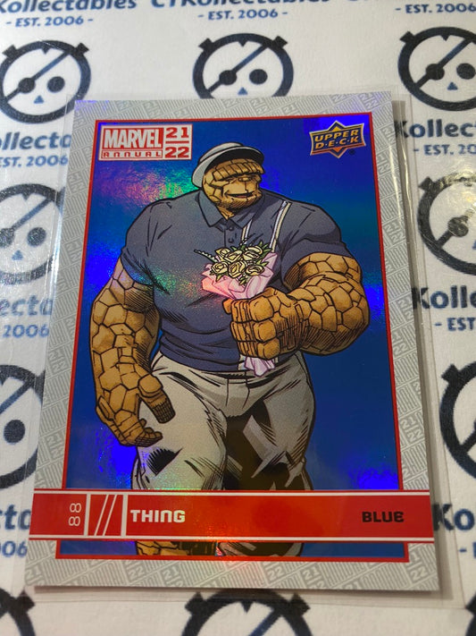 2021-22 Upper Deck Marvel Annual Thing # 88 Blue Foil Parallel