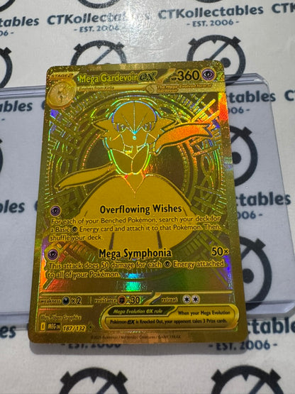 Mega Gardevoir EX Gold Hyper Rare #187/132 Mega Evolution Pokemon