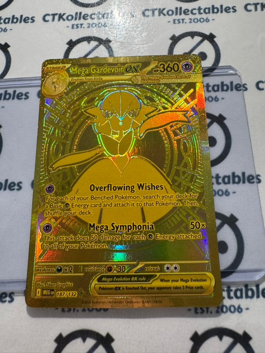 Mega Gardevoir EX Gold Hyper Rare #187/132 Mega Evolution Pokemon