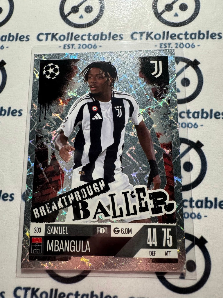 24/25 TOPPS MATCH ATTAX Samuel Mbangula Breakthrough Baller #203