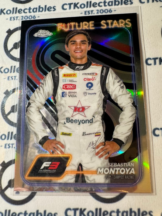 2024 Topps Chrome F1 Sebastian Montoya Future Stars Silver Refractor #53