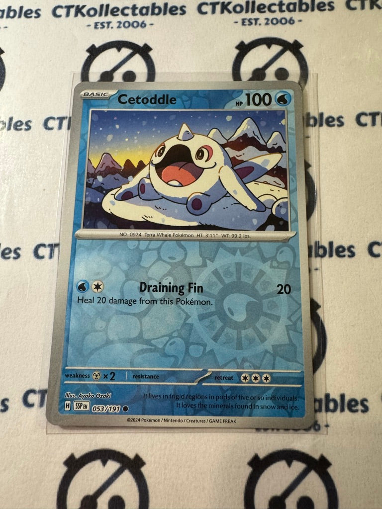 Cetoddle Reverse Holo #053/191 Surging Sparks Pokémon TCG 2024